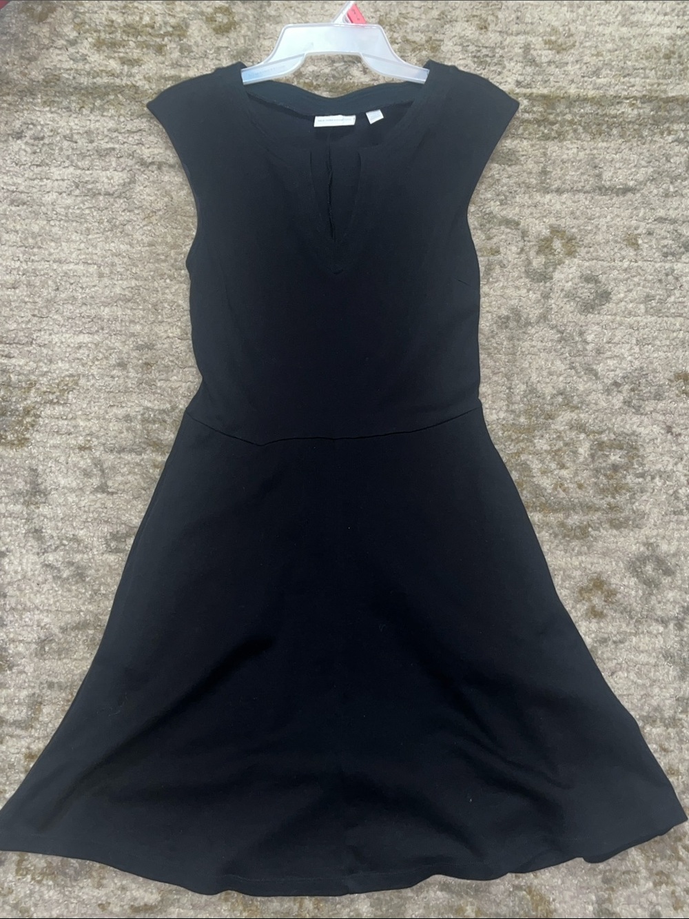 Classic Black Cap-Sleeve Mini Dress